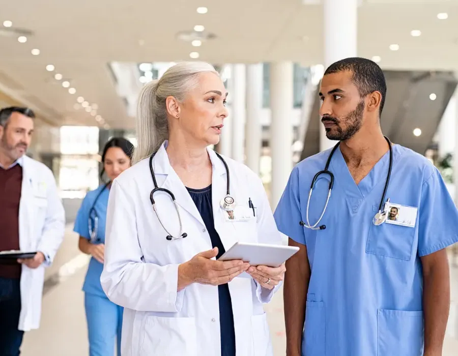 Several Types of Public Health Nurses Working as a Team